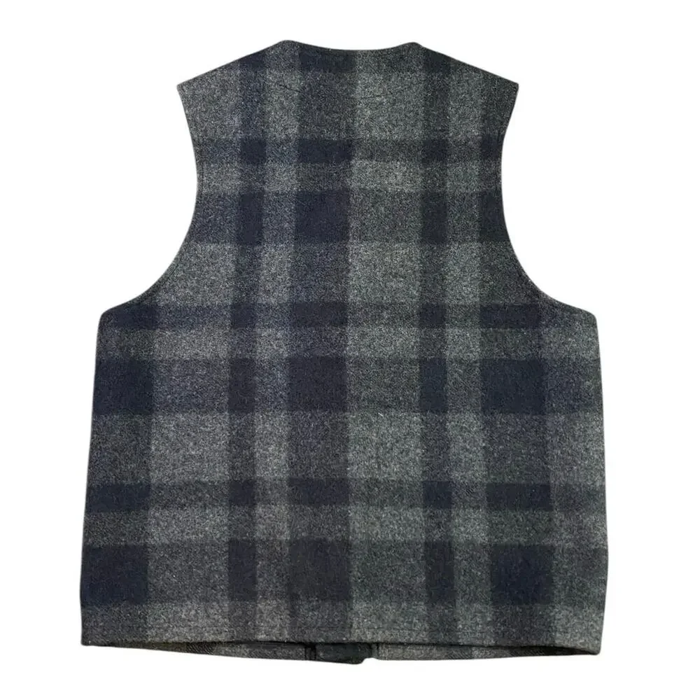 Filson Gray Plaid Wool Vest - Picture 5 of 5